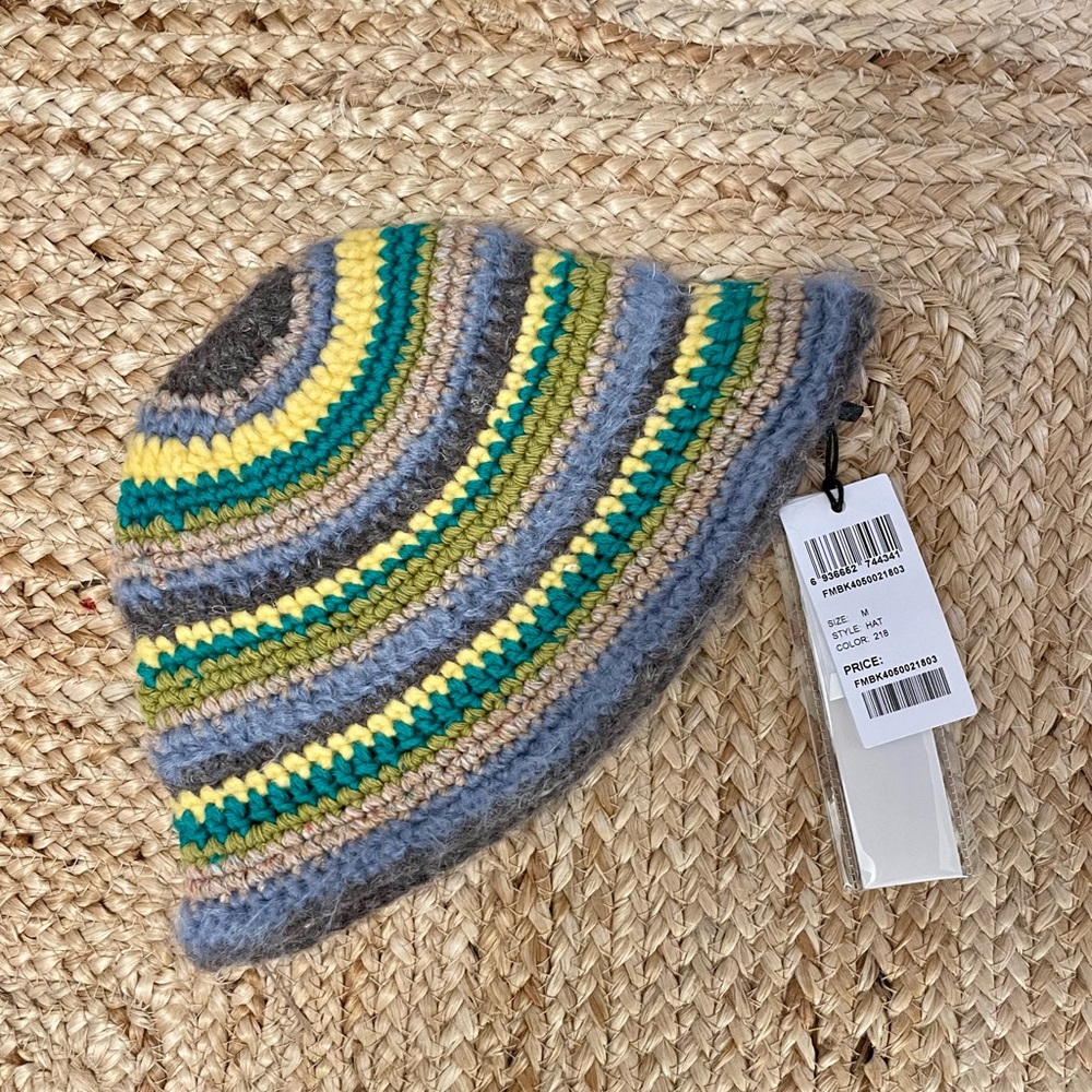 Multicolor Wool Striped Bucket Hat